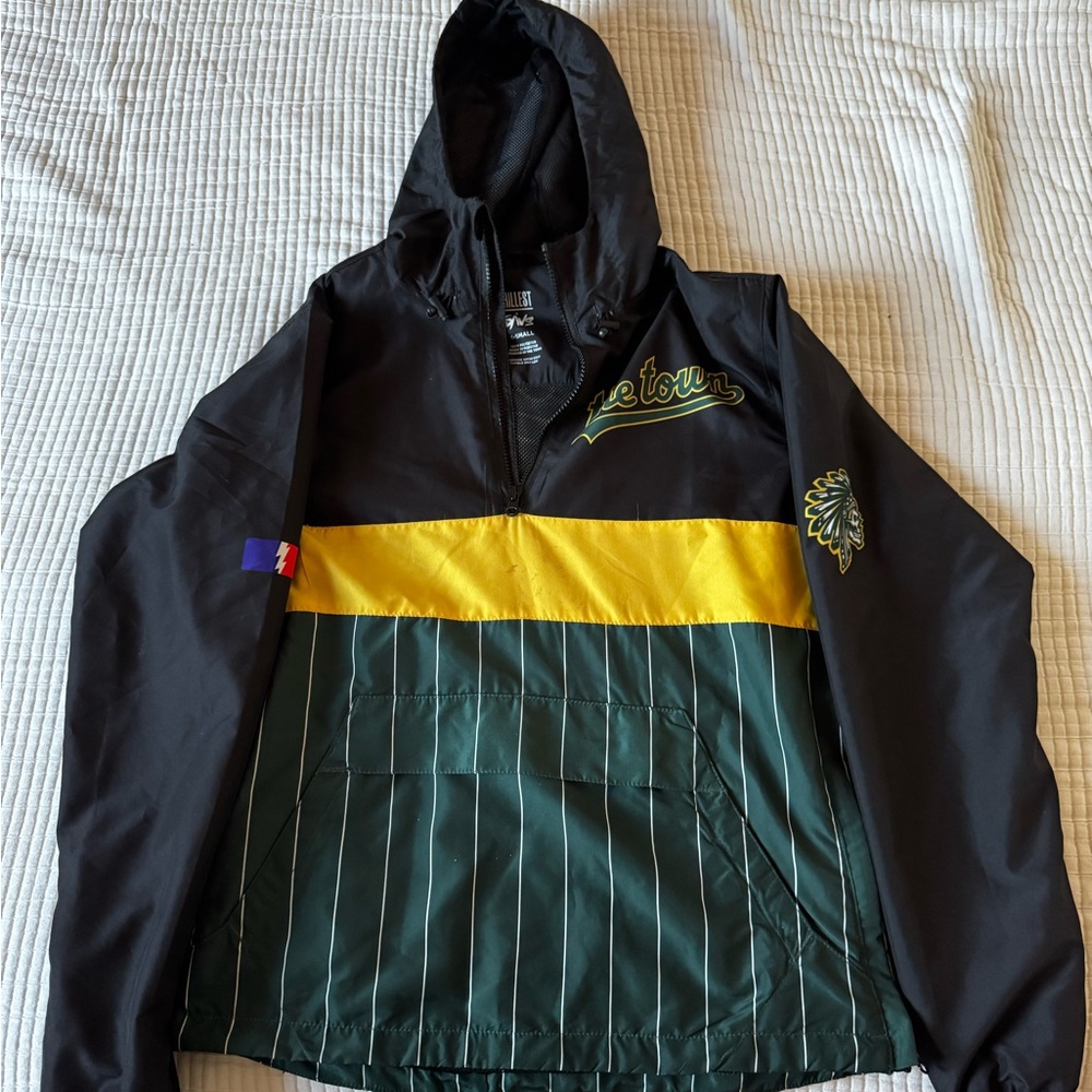 Black and Yellow Windbreaker Jacket